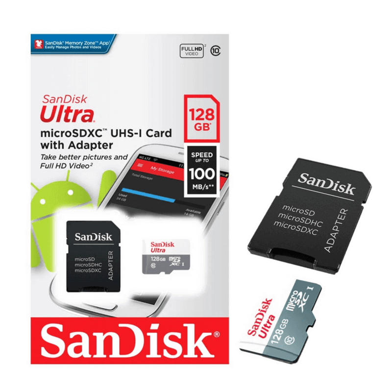Tarjeta Memoria 128gb Sandisk Micro Sd Clase 10